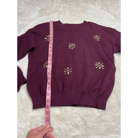 Miss Selfridge long sleeve snowflake sweater women size 6 - Picture 4 of 7